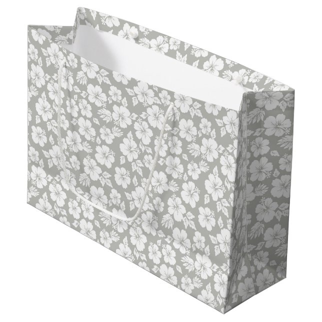 Cute Tiny Aesthetic Flower Seamless Pattern Large Gift Bag (Front Angled)