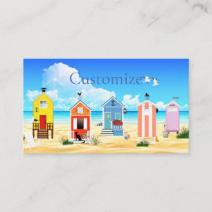 Cute Tiny Beach Shacks Thunder_Cove Business Card