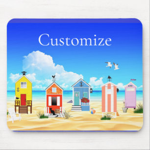 Cute Tiny Beach Shacks Thunder_Cove Mouse Pad