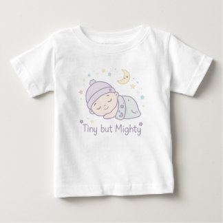 Cute Tiny But Mighty Baby Bodysuit | Sleeping Baby
