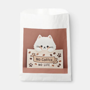 Cute Tiny cat paw prints and coffee beans Favour Bag