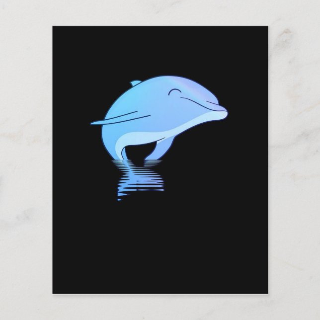 cute tiny dolphin animal flyer (Front)
