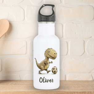 Cute Tiny Trex Playing Football Personalized 532 Ml Water Bottle