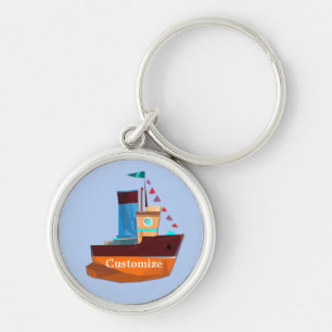 Cute Tiny Tugboat Thunder-Cove Keychain