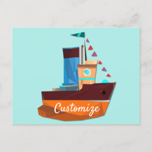 Cute Tiny Tugboat Thunder-Cove  Postcard