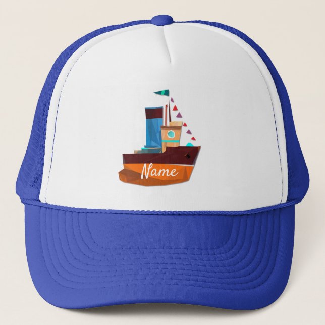 Cute Tiny Tugboat Thunder-Cove  Trucker Hat (Front)
