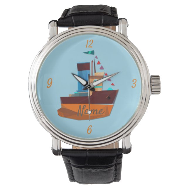 Cute Tiny Tugboat Thunder-Cove Watch (Front)