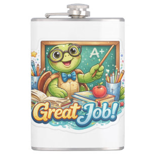 Cute Tiny Turtle Hip Flask