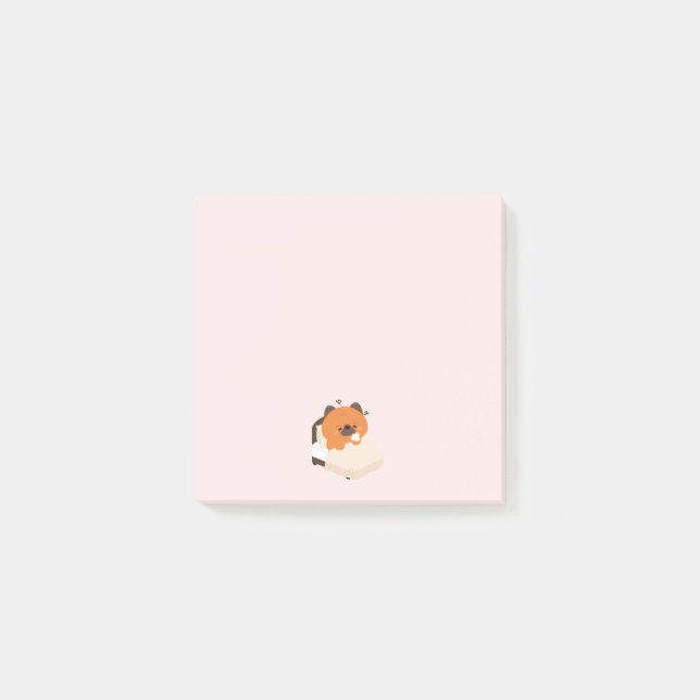 Cute Tired German Shepherd Puppy Post-it Notes (Front)