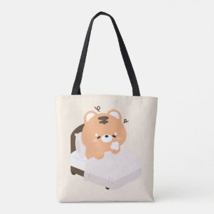 Cute Tired Tiger Tote Bag