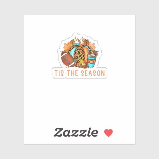 Cute Tis The Season Pumpkin Spice Latte Fall Footb (Sheet)