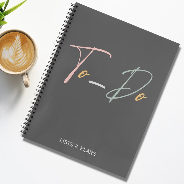 Cute To-Do Lists and Plans Script Typography Notebook (Creator Uploaded)