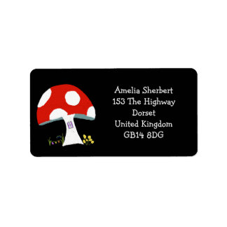 Cute toadstool Return Address Sticker