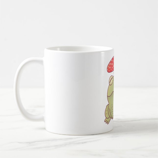 Cute Toadstool Toad Doodle Coffee Mug (Left)
