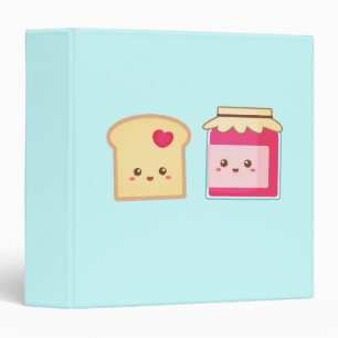Cute Toast and Strawberry Jam, Spread the Love Binder