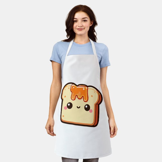 Cute Toast  Apron (Worn)