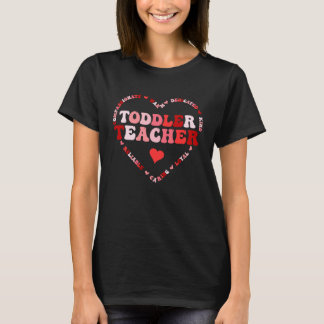 Cute Toddler Teacher Assistant Valentines Day Hear T-Shirt