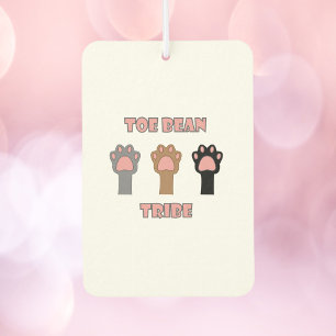 Cute Toe Bean Cat Paw Trio Design Gray Brown Black Air Freshener