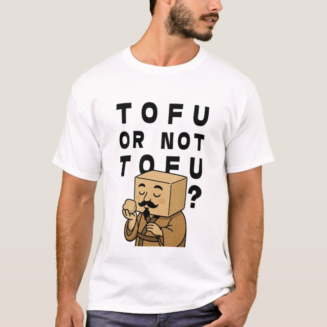 Cute Tofu Shakespeare Design T-Shirt (Front)