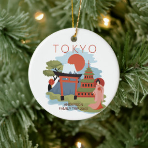 Cute Tokyo Japan Ceramic Ornament