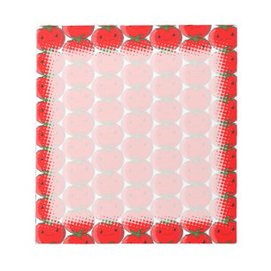 Cute Tomato Background Pattern Notepad