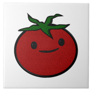 Cute Tomato Embroidery Print Decorative Tile