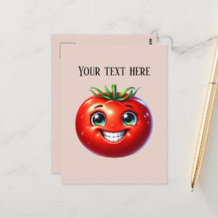 Cute tomato lovers add message postcard