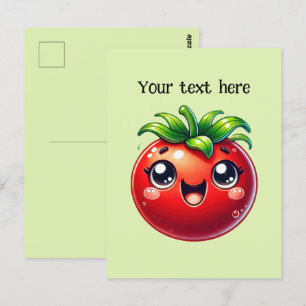 Cute tomato lovers customize postcard