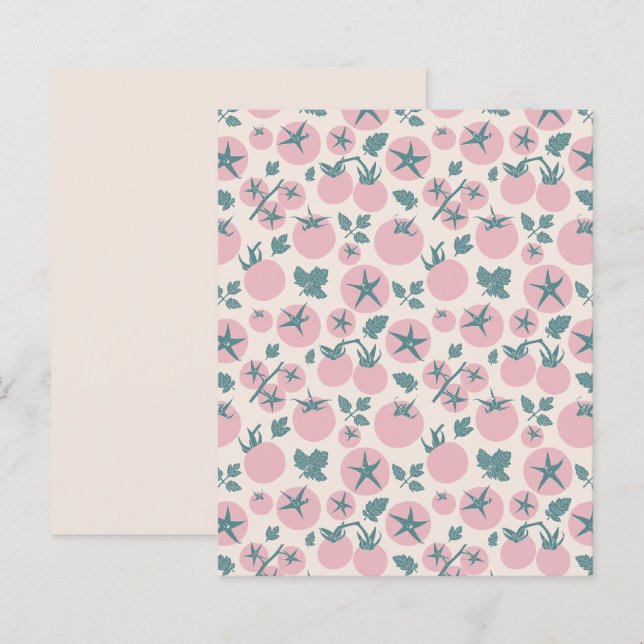 Cute Tomato Pattern Flat Paper Sheet (Front/Back)
