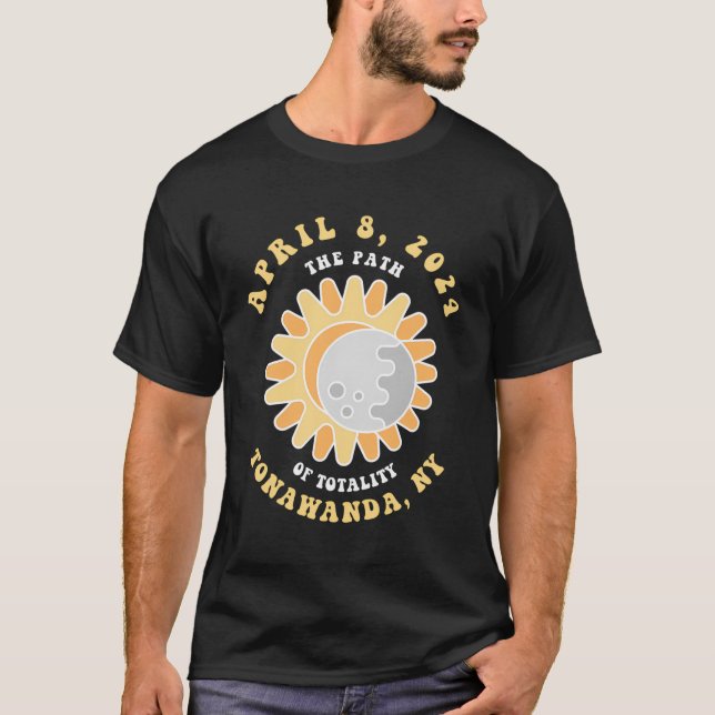 Cute Tonawanda New York Solar Eclipse April 8 2024 T-Shirt (Front)