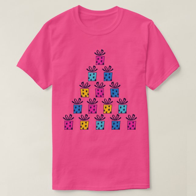 Cute toon Present Stack T-Shirt (Design Front)