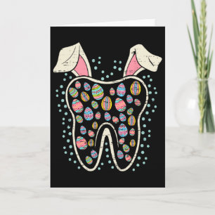 Cute Tooth Bunny Easter Funny Teeth Dentist Dental Card