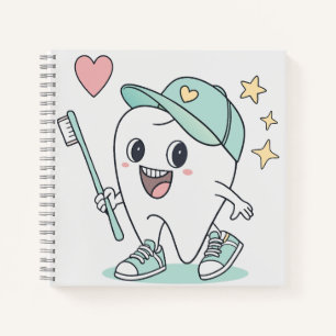 Cute Tooth Cartoon – Kids Dental Notebook