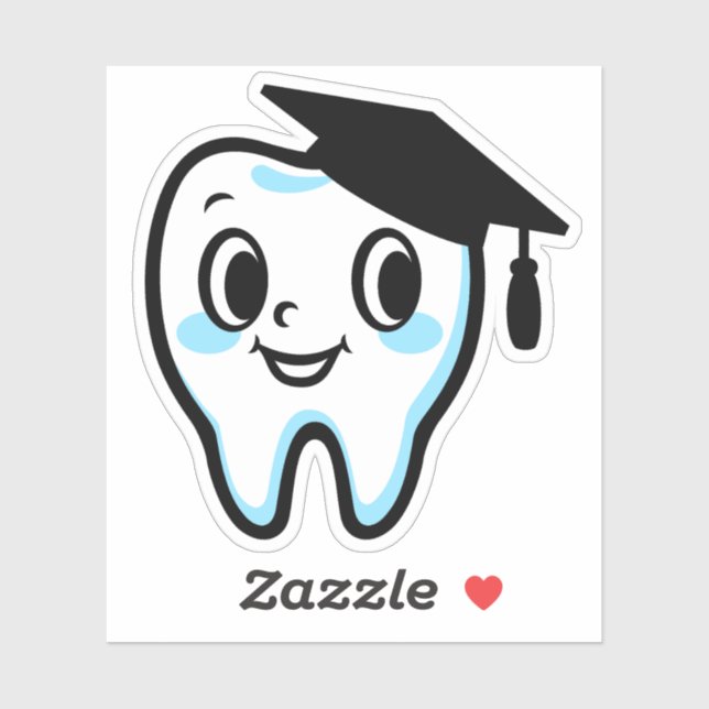 Cute tooth character wearing a mortarboard (Sheet)