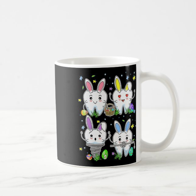 Cute Tooth Dental Squad Dental Assistant Easter Da Coffee Mug (Right)