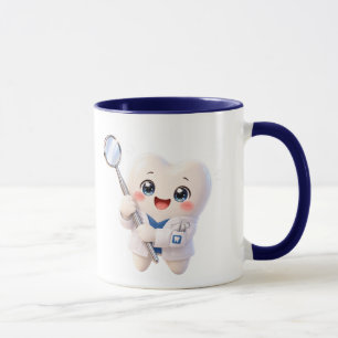 Cute Tooth Dentist Coffee Mug   Dental Gift