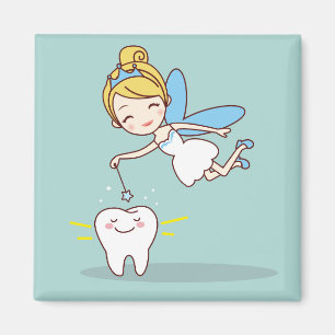Cute Tooth Fairy Background  Magnet