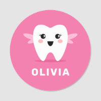 Cute tooth fairy pediatric family dentist pink
