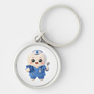 Cute Tooth Nurse Keychain Dental Gift