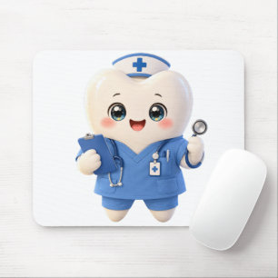 Cute Tooth Nurse Mouse Pad Dental Gift