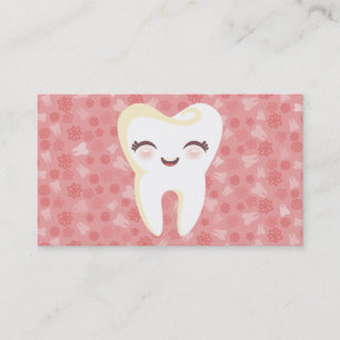 Cute Tooth - Pink Personalized Business Cards