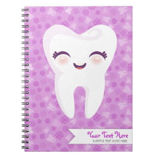 Cute Tooth - Purple Custom Notebook