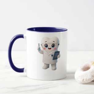 Cute Tooth Scientist Coffee Mug Dental Lab Coat