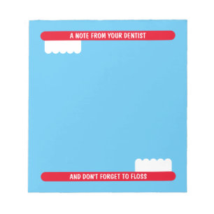 Cute toothbrush notepad for dentist office