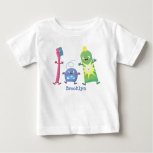 Cute toothbrush toothpaste dental floss cartoon baby T-Shirt