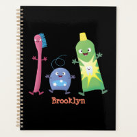 Cute toothbrush toothpaste dental floss cartoon