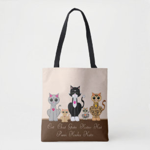 Cute Top Affectionate Cats Tote Bag