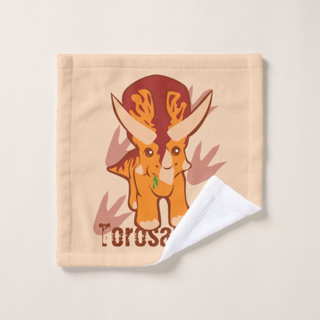 Cute Torosaurus Wash Cloth (Wash Cloth)