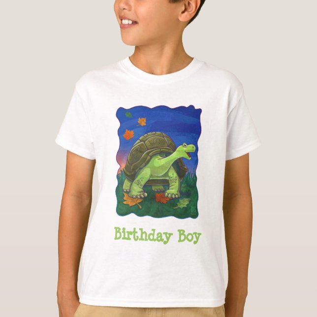 Cute Tortoise Birthday Boy T-Shirts (Front)
