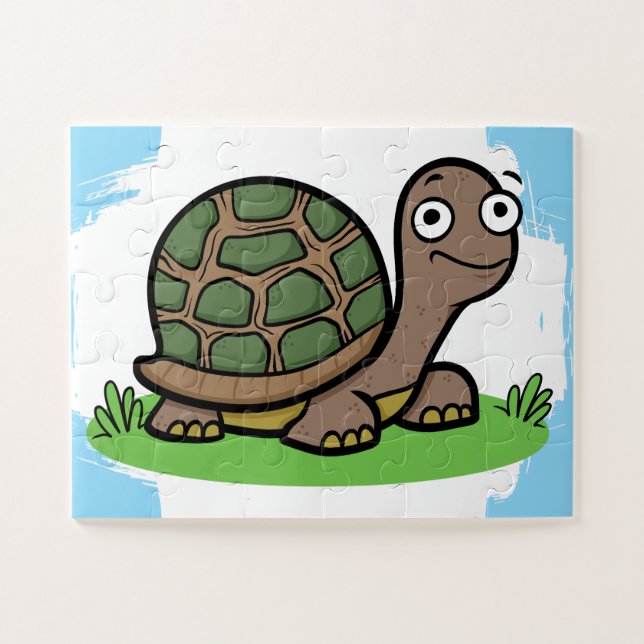Cute Tortoise Cartoon Jigsaw Puzzle (Horizontal)